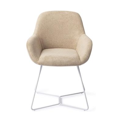 Jesper Home Eetkamerstoel 'Kushi' Beehive White, kleur Desert Dunes
