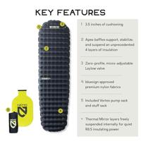 Nemo Tensor Extreme Conditions Regular Mummy Slaapmat Black/Birch Bud/Citron Regular - thumbnail