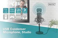 Digitus DA-20300 Spraakmicrofoon Statief Zendmethode:Kabelgebonden, USB Incl. shockmount, Incl. kabel, Incl. standaard, Voet USB, USB-A, USB-B Kabelgebonden, - thumbnail