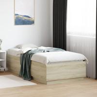 Bedframe bewerkt hout sonoma eikenkleurig 75x190 cm - thumbnail