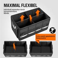 Kofferbak Organizer Tas Zwart 60x35x30cm - thumbnail