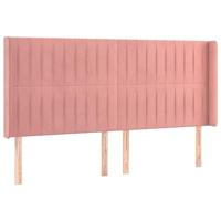 Boxspring met matras en LED fluweel roze 160x200 cm - thumbnail