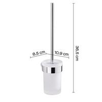 Toiletborstelhouder Sapho Pirenei Hangend 8.5x37.9 cm Chroom / Satijnglas Sapho - thumbnail