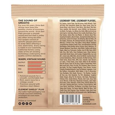 Ernie Ball 2580 Flats Light Gauge 11 - 50 flatwound snarenset voor gitaar