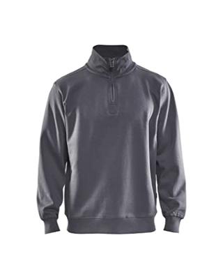 Blåkläder Sweatshirt Jersey 1/2 rits 33651048 | Grijs | Maat S - 7330509388884
