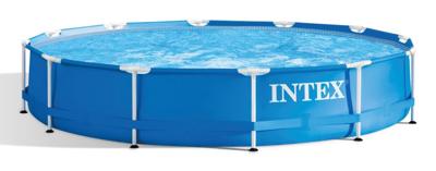 Intex metalen frame ronde buis zwembad kit (ø) 3,66 x (h) 0,76m