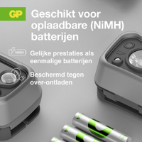 GP Discovery GPDISHLCW54BL119 Hoofdlamp LED werkt op batterijen 375 lm 26 h - thumbnail