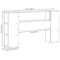 Hoofdbord met opbergruimte 120 cm massief grenenhout wit - thumbnail