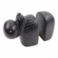 Zeepsteen Boekensteunen Nijlpaard (Zwart) - thumbnail