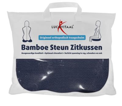 Lucovitaal Non-Food Bamboe Steun Zitkussen Blauw 1Stuks
