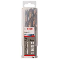 Bosch Accessories 2608585902 HSS Metaal-spiraalboor 11.5 mm Gezamenlijke lengte 142 mm Kobalt DIN 338 Cilinderschacht 5 stuk(s) - thumbnail
