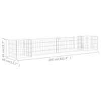 VidaXL Gabion plantenbak h-vormig 260x40x40 cm staaldraad - thumbnail