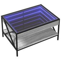 Salontafel met Infinity LED 70x50x38 cm grijs sonoma eikenkleur - thumbnail