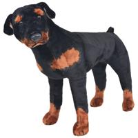 vidaXL Speelgoedhond rottweiler staand XXL pluche zwart en bruin - thumbnail