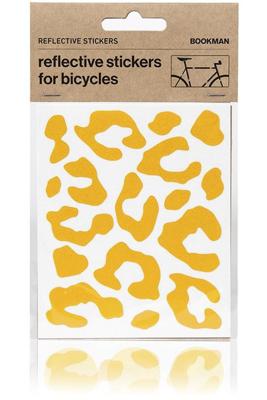 Bookman Reflective Leopard Print Stickers - Geel