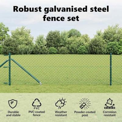 VidaXL Afrasteringspaal groen 10 x 0,4 m (40 x 40 mm gaas)