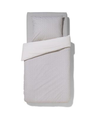 HEMA Dekbedovertrek 140x200/220cm zacht katoen stipjes (wit)