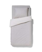 HEMA Dekbedovertrek 140x200/220cm zacht katoen stipjes (wit) - thumbnail