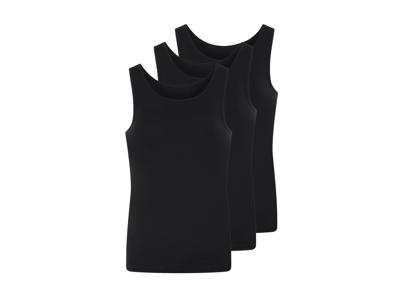 LIVERGY 3 heren hemden (Zwart, M)