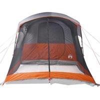 Tunneltent 8-persoons waterdicht grijs en oranje - thumbnail