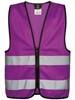 Korntex KX201 Kids´ Hi-Vis Safety Vest With Front Zipper Aalborg - Violett - S (7-12 years) - thumbnail