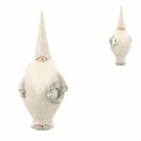 J-Line beeld kerstman gnome 25 cm 2 assorti | 8 stuks - thumbnail
