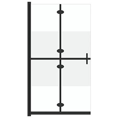 VidaXL Inloopdouchewand inklapbaar 80x190 cm esg-glas halfmat