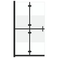 VidaXL Inloopdouchewand inklapbaar 80x190 cm esg-glas halfmat - thumbnail