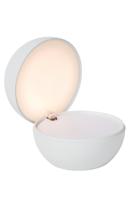 Lucide CLIPPER - Oplaadbare Tafellamp - Accu/Batterij - Ø 12 cm - LED - 1x2,2W 2700K - Wit - thumbnail