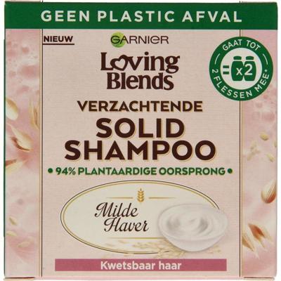 Garnier Loving blends solid shampoo milde haver 60 Gram Garnier Loving blends solid shampoo milde haver 60 Gram
