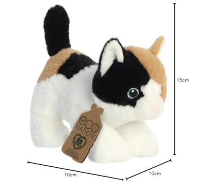 Eco Nation Pluchen knuffel - lapjeskat - 22 cm