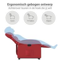 Sta-op-stoel elektrisch kunstleer rood - thumbnail