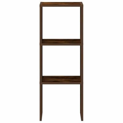 Boekenkast stapelbaar 30x30x80 cm bewerkt hout gerookt eiken