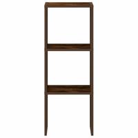 Boekenkast stapelbaar 30x30x80 cm bewerkt hout gerookt eiken - thumbnail