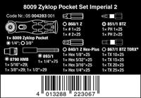 Wera Zyklop Pocket Set Imperial 2 Bitschroevendraaier 1/4, 3/8 - thumbnail