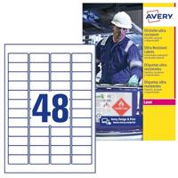 Avery L7911-10 weerbestendige etiketten ft 45,7 x 21,2 mm (b x h), 480 etiketten, wit - thumbnail