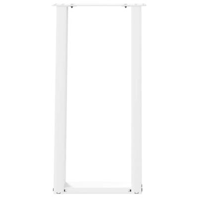 Console tafelpoten 2 st U-vormig 28x(72-73) cm staal wit