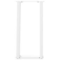 Console tafelpoten 2 st U-vormig 28x(72-73) cm staal wit - thumbnail