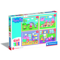 Clementoni Supercolor 4in1 Puzzel Peppa Pig 12-24 Stukjes - thumbnail