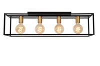 Lucide RUBEN - Plafonnière - 4xE27 - Zwart - thumbnail