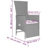 9-delige Tuinset met kussens poly rattan beige - thumbnail