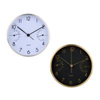 Tafelklok Ø15cm wit-zilver of zwart-goud - thumbnail