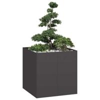 VidaXL Plantenbak 80x80x80 cm staal zwart - thumbnail