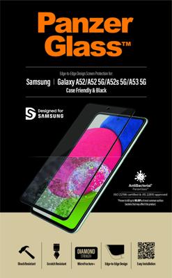 Panzerglass Samsung Galaxy A52/A52 5G Case Friendly Smartphone screenprotector Zwart