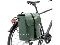Newlooxs Odense single fietstas - waterafstotend - 17,5l - zwart/groen - thumbnail