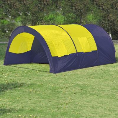vidaXL Polyester Kampeertent 6-persoons (blauw/geel) vidaXL Polyester Kampeertent 6-persoons (blauw/geel)
