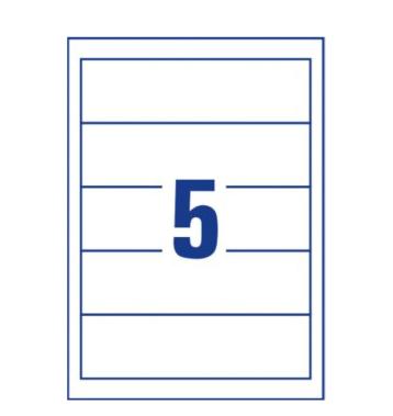 Rug-insteekkaart Avery Zweckform breed 54x190mm wit 25 vel Rug-insteekkaart Avery Zweckform breed 54x190mm wit 25 vel