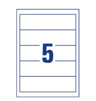 Rug-insteekkaart Avery Zweckform breed 54x190mm wit 25 vel - thumbnail