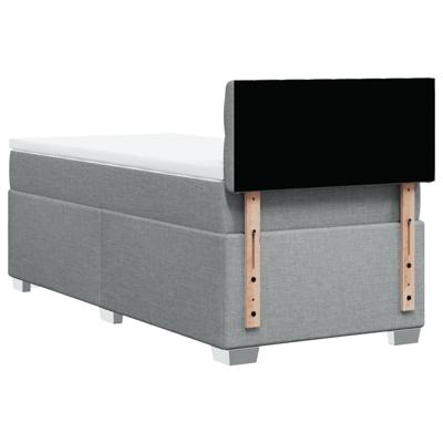 Boxspring met matras stof lichtgrijs 120x200 cm