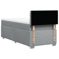 Boxspring met matras stof lichtgrijs 90x190 cm - thumbnail